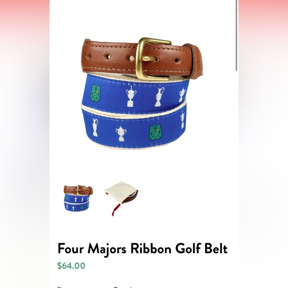 Four Majors Golf Belt from Knot Clothing Company NWOT! - Picture 2 of 2